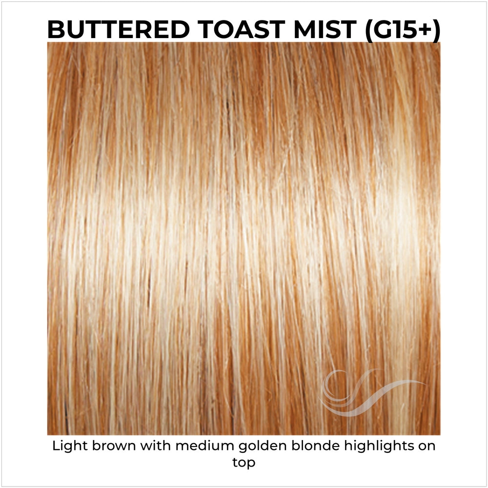 Buttered Toast Mist (G15+)-Light brown with medium golden blonde highlights on top