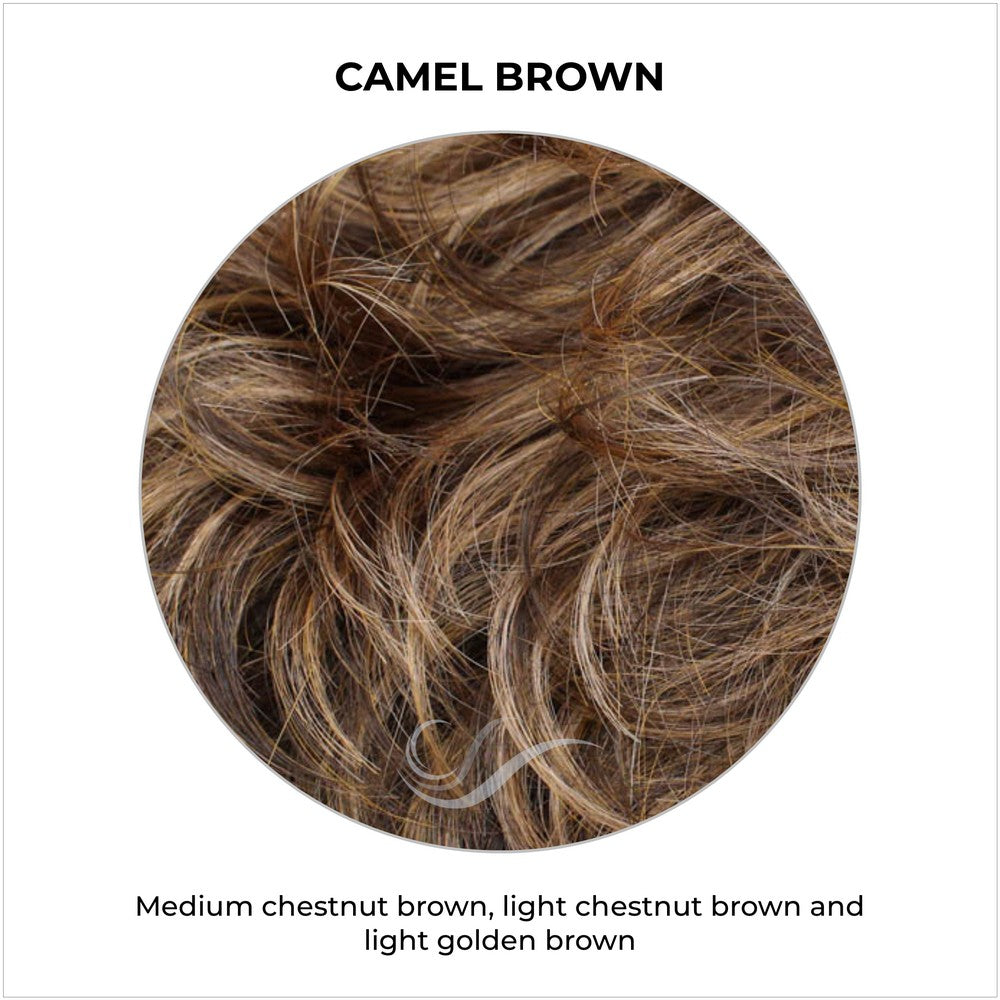 Camel Brown-Medium chestnut brown, light chestnut brown and light golden brown