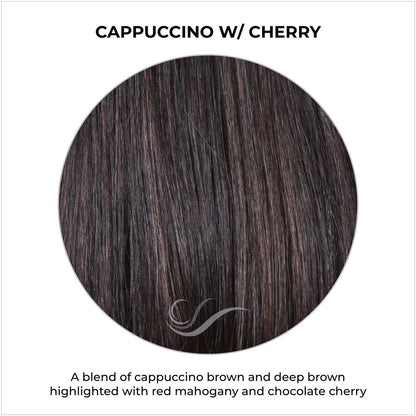 Cappuccino with Cherry-A blend of cappuccino brown and deep brown highlighted with red mahogany and chocolate cherry