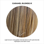 Load image into Gallery viewer, Caramel Blonde-R-Light brown and golden blonde blend with pale blonde highlights and dark roots

