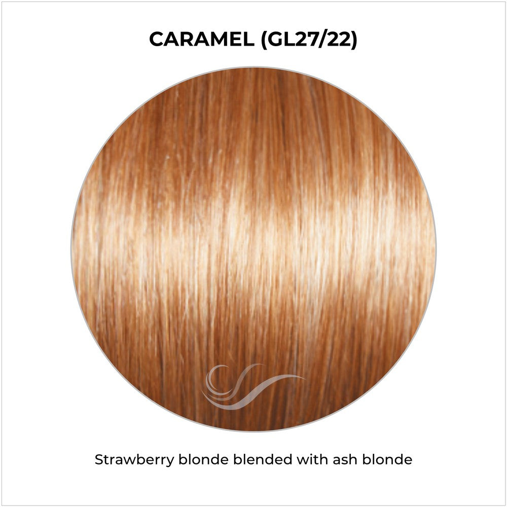 Caramel (GL27/22)-Strawberry blonde blended with ash blonde