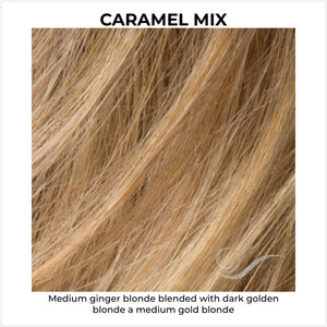 Caramel Mix-Medium ginger blonde blended with dark golden blonde a medium gold blonde
