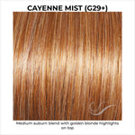 Load image into Gallery viewer, Cayenne Mist (G29+)-Medium auburn blend with golden blonde highlights on top

