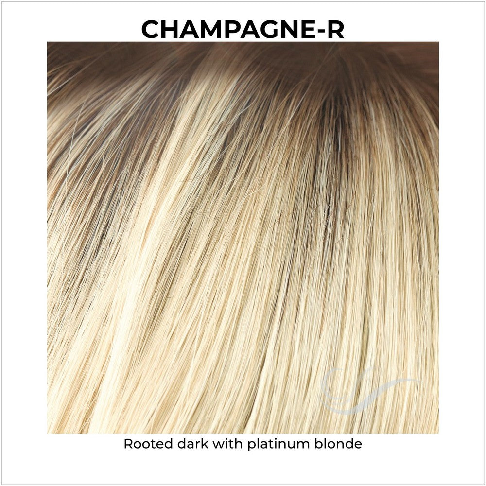 Champagne-R-Rooted dark with platinum blonde