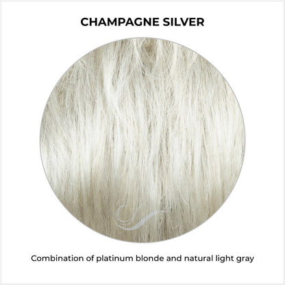 Champagne Silver-Combination of platinum blonde and natural light gray