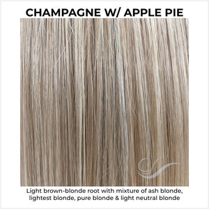Champagne with Apple Pie-Light brown-blonde root with mixture of ash blonde, lightest blonde, pure blonde & light neutral blonde