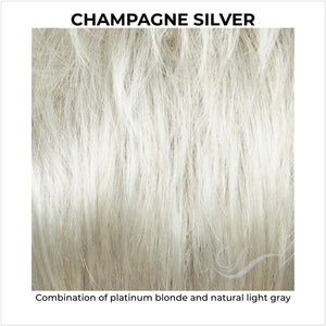 Champagne Silver-Combination of platinum blonde and natural light gray
