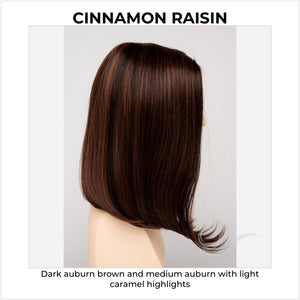 Chelsea By Envy in Cinnamon Raisin-Dark auburn brown and medium auburn with light caramel highlights