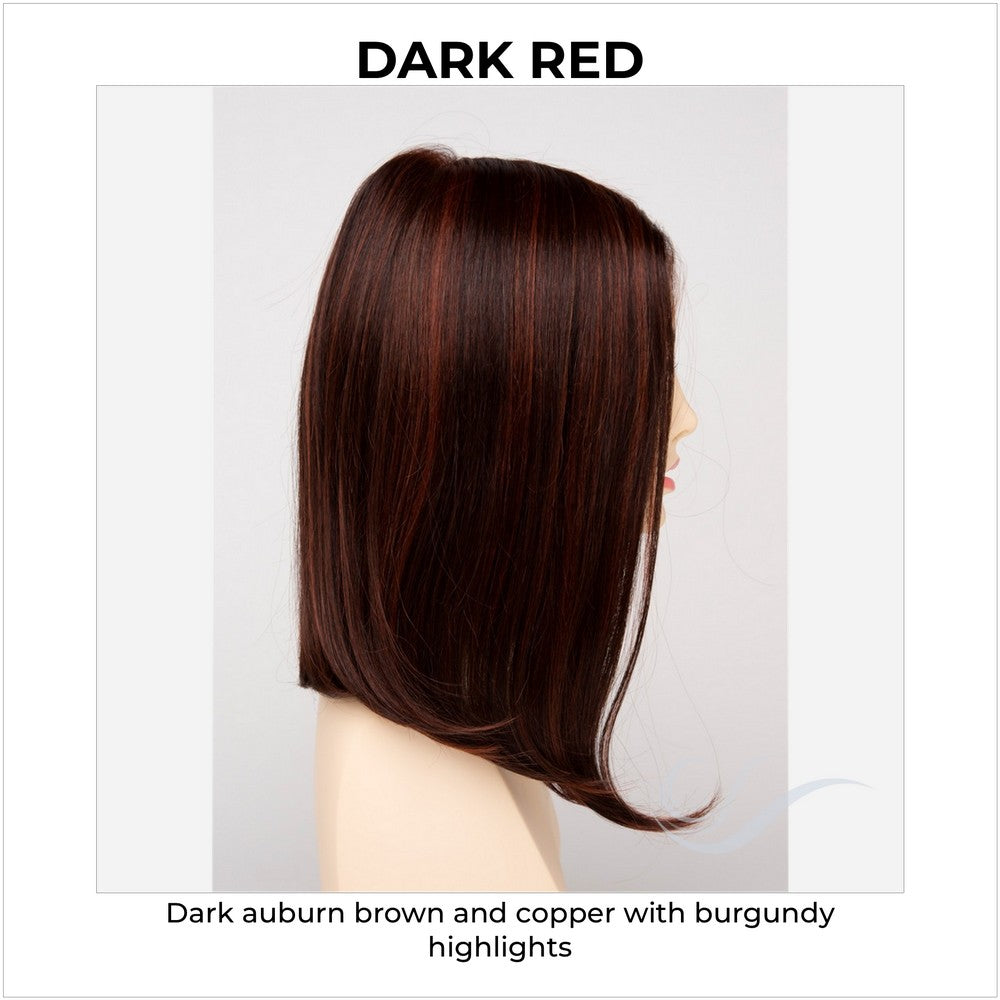 Chelsea By Envy in Dark Red-Dark auburn brown and copper with burgundy highlights