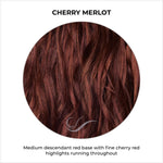 Load image into Gallery viewer, Cherry Merlot-Medium descendant red base with fine cherry red highlights running throughout
