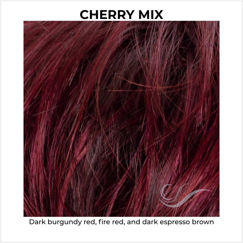 Cherry Mix-Dark burgundy red, fire red, and dark espresso brown