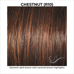 Chestnut (R10)-Dynamic dark brown with caramel brown highlights