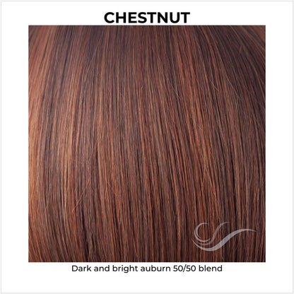 Chestnut-Dark and bright auburn 50/50 blend