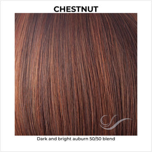 Chestnut-Dark and bright auburn 50/50 blend