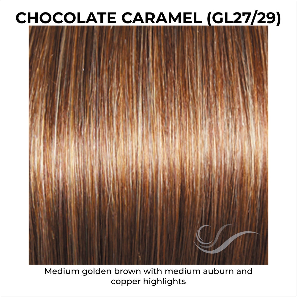 Chocolate Caramel (GL27/29)-Medium golden brown with medium auburn and copper highlights
