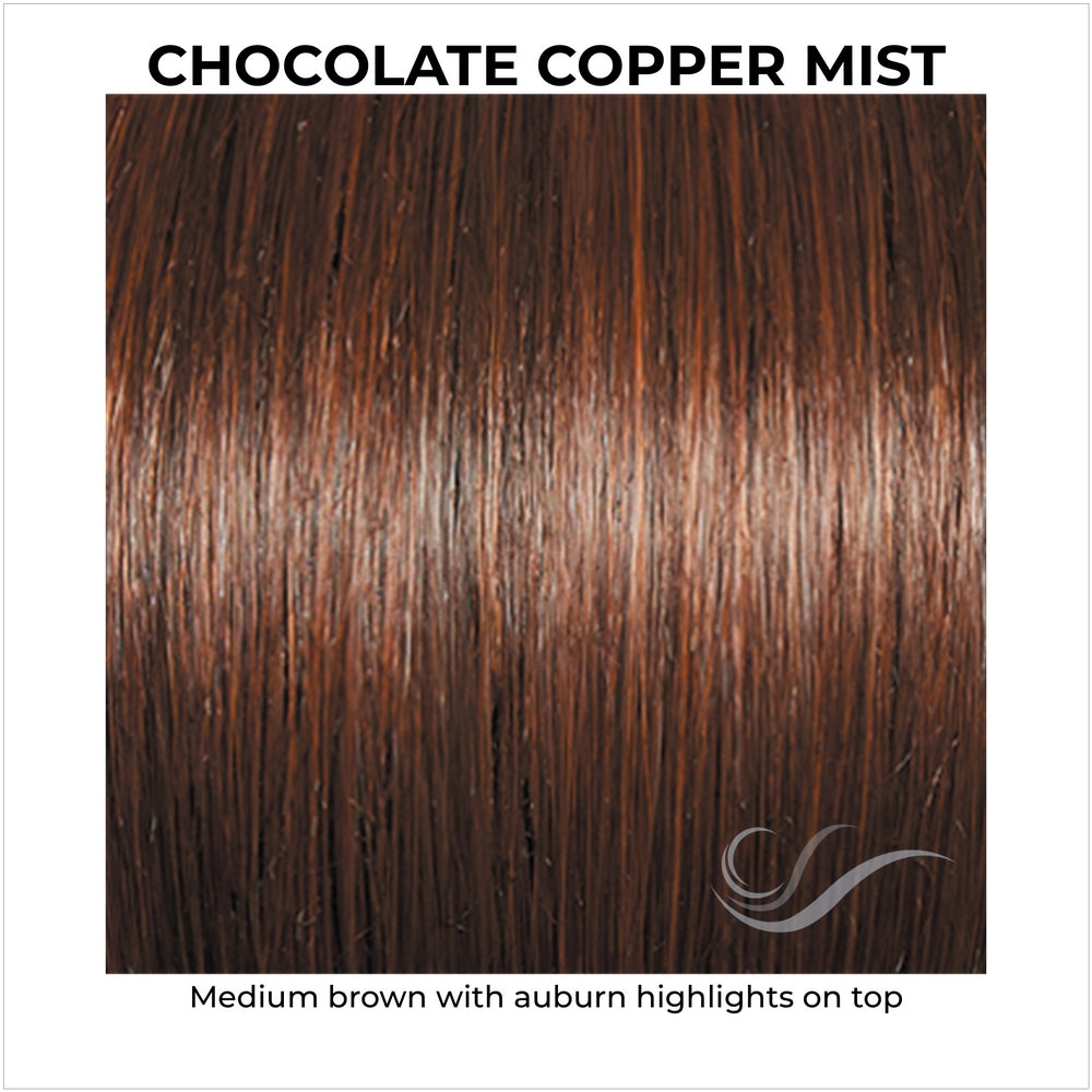 Chocolate Copper Mist (G630+)-Medium brown with auburn highlights on top