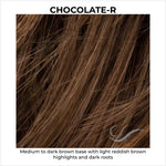 Load image into Gallery viewer, En Vogue by Ellen Wille in Chocolate-R-Dark &amp; medium brown blended with light auburn and dark strawberry blonde and shaded roots
