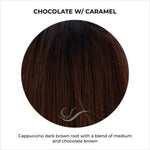 Load image into Gallery viewer, Chocolate w/ Caramel-Cappuccino dark brown root with a blend of medium and chocolate brown
