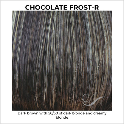 Chocolate Frost-R-Dark brown with 50/50 of dark blonde and creamy blonde