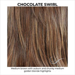 Load image into Gallery viewer, Chocolate Swirl-Medium brown with auburn and chunky medium golden blonde highlights
