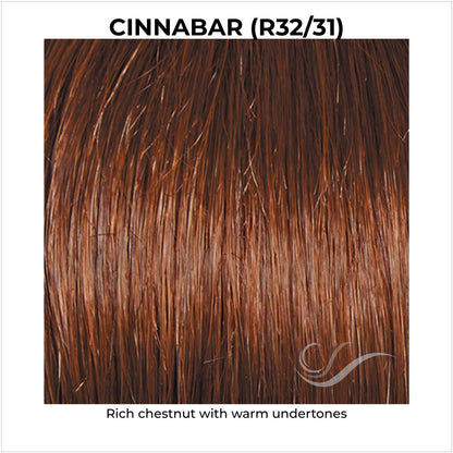 Cinnabar (R32/31)-Rich chestnut with warm undertones