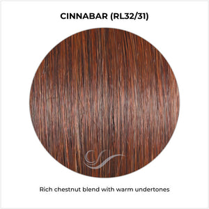 Cinnabar (RL32/31)-Rich chestnut blend with warm undertones