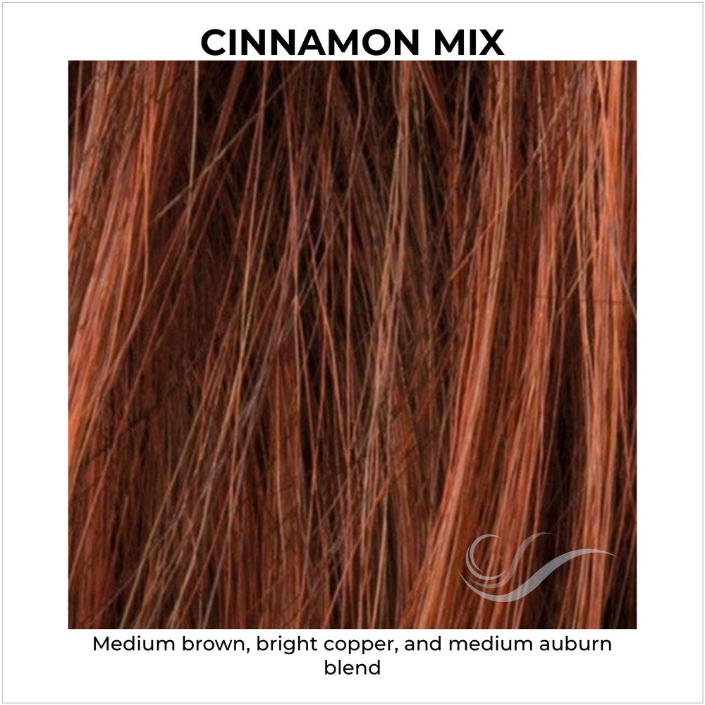 Cinnamon Mix-Medium brown, bright copper, and medium auburn blend