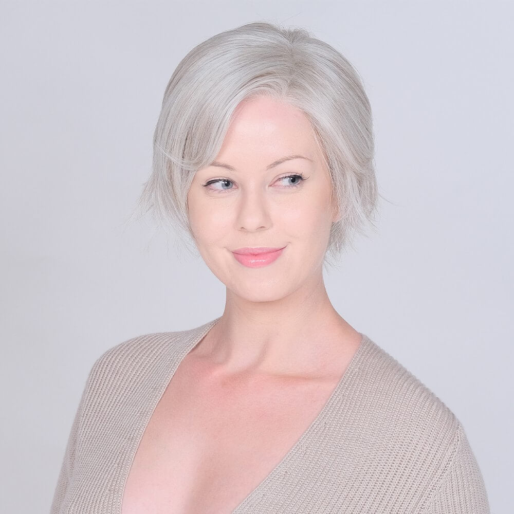 Clover by Belle Tress wig in Coconut Silver Blonde Image 1