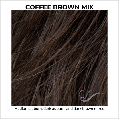 Coffee Brown Mix-Medium auburn, dark auburn, and dark brown mixed