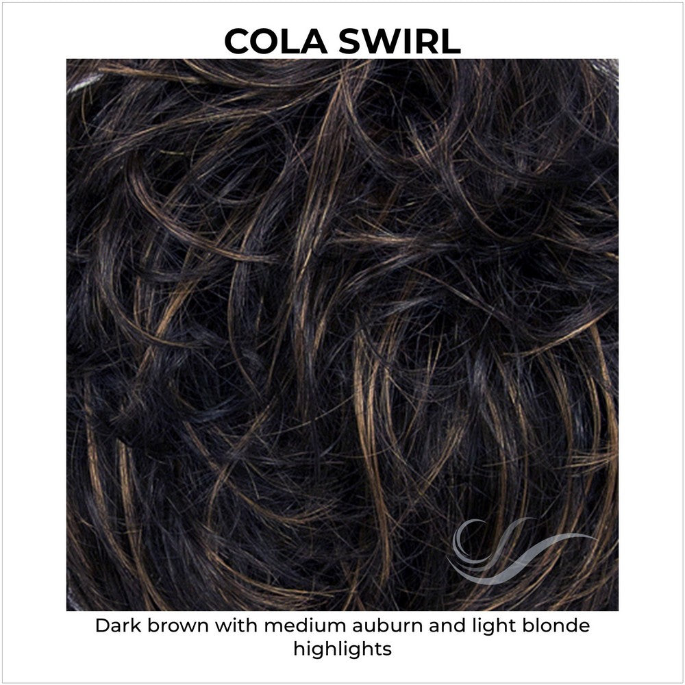 Cola Swirl-Dark brown with medium auburn and light blonde highlights