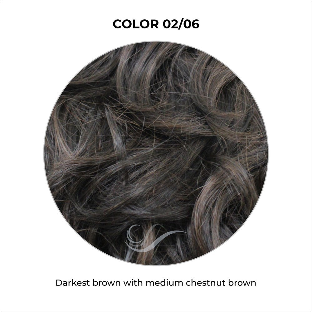 COLOR 02/06-Darkest brown with medium chestnut brown