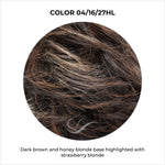Load image into Gallery viewer, COLOR 04/16/27HL-Dark brown and honey blonde base highlighted with strawberry blonde

