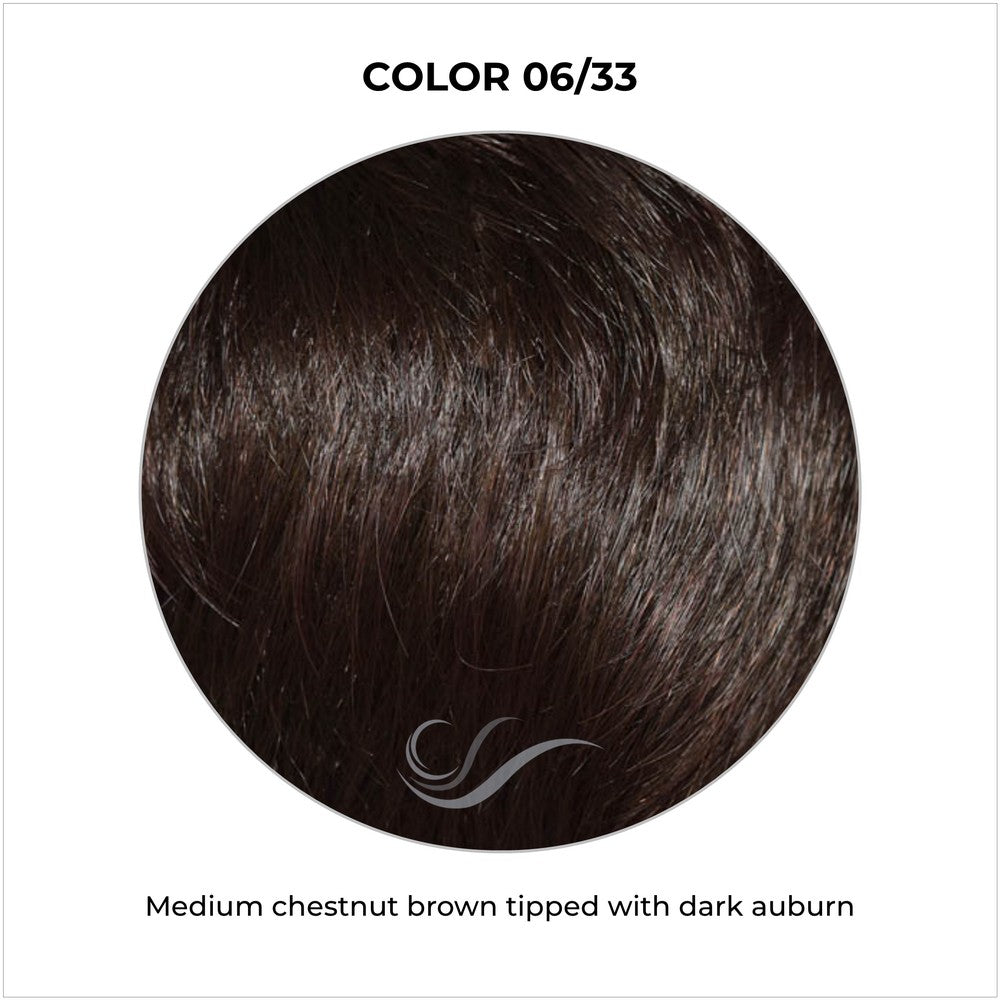 COLOR 06/33-Medium chestnut brown tipped with dark auburn