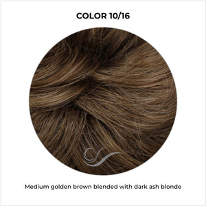 COLOR 10/16-Medium golden brown blended with dark ash blonde