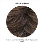Load image into Gallery viewer, COLOR 12/06HL-Medium brown base highlighted with light golden brown

