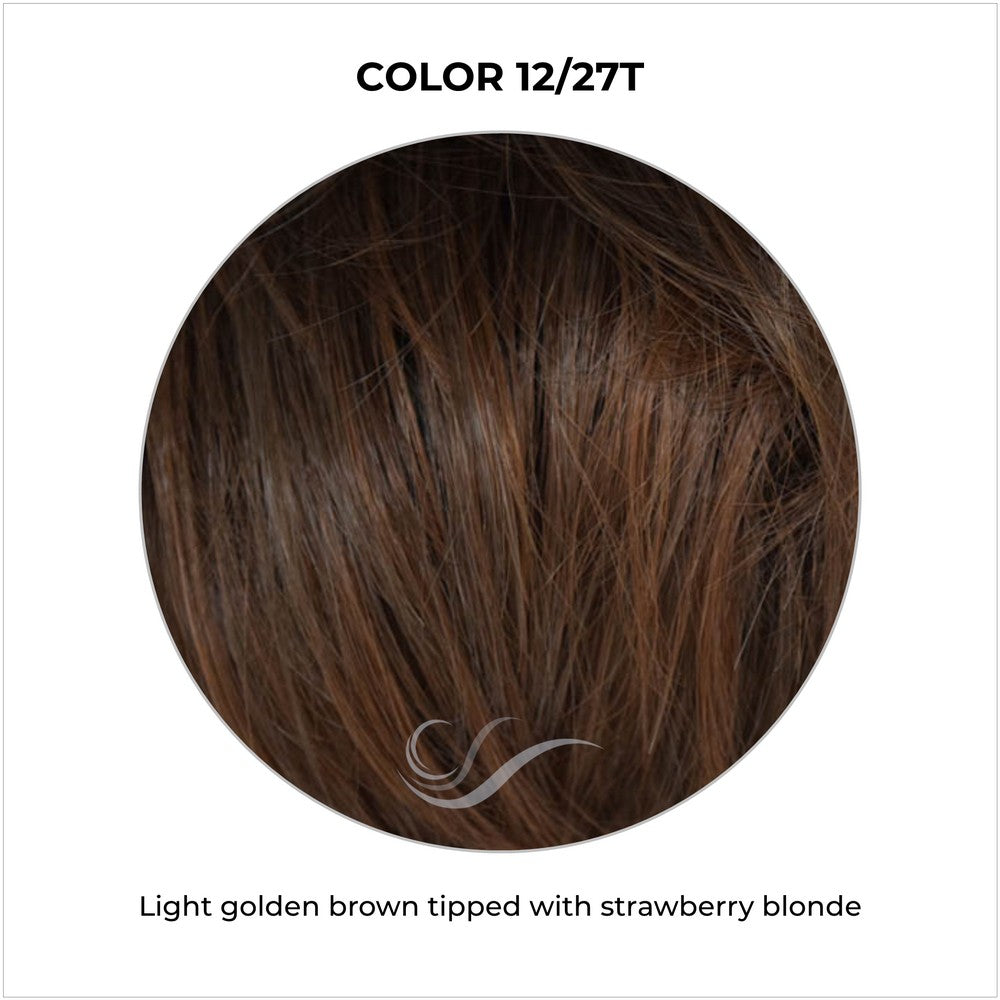 COLOR 12/27T-Light golden brown tipped with strawberry blonde