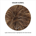 Load image into Gallery viewer, COLOR 14/08HL-Light chestnut brown highlighted with dark blonde

