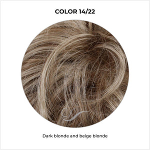 COLOR 14/22-Dark blonde and beige blonde