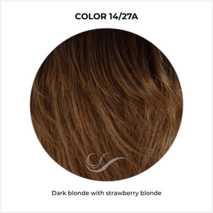COLOR 14/27A-Dark blonde with strawberry blonde