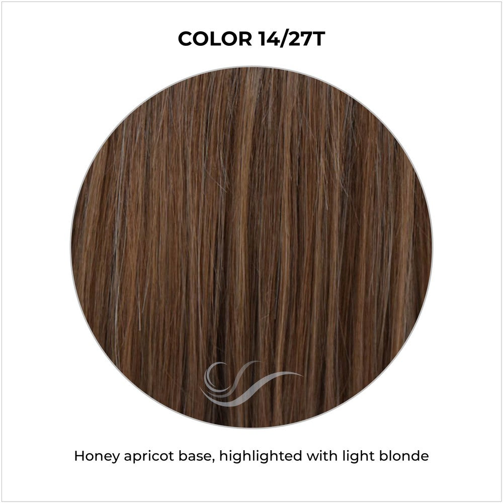COLOR 14/27T-Honey apricot base, highlighted with light blonde