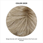 Load image into Gallery viewer, COLOR 22GR-Beige blonde with lightest blonde at the front and temple
