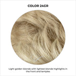 Load image into Gallery viewer, COLOR 24GR-Light golden blonde with lightest blonde highlights in the front and temples
