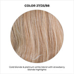 Load image into Gallery viewer, 27/25/88-Gold blonde &amp; platinum white blend with strawberry blonde highlights
