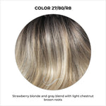 Load image into Gallery viewer, COLOR 27/80/R8-Strawberry blonde and gray blend with light chestnut brown roots
