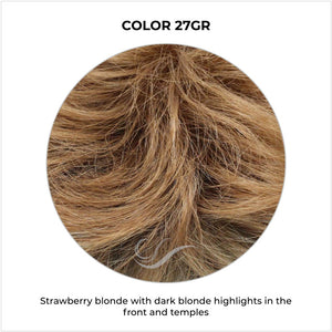 COLOR 27GR-Strawberry blonde with dark blonde highlights in the front and temples