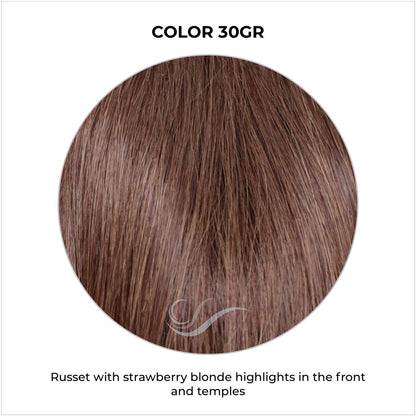 COLOR 30GR-Russet with strawberry blonde highlights in the front and temples