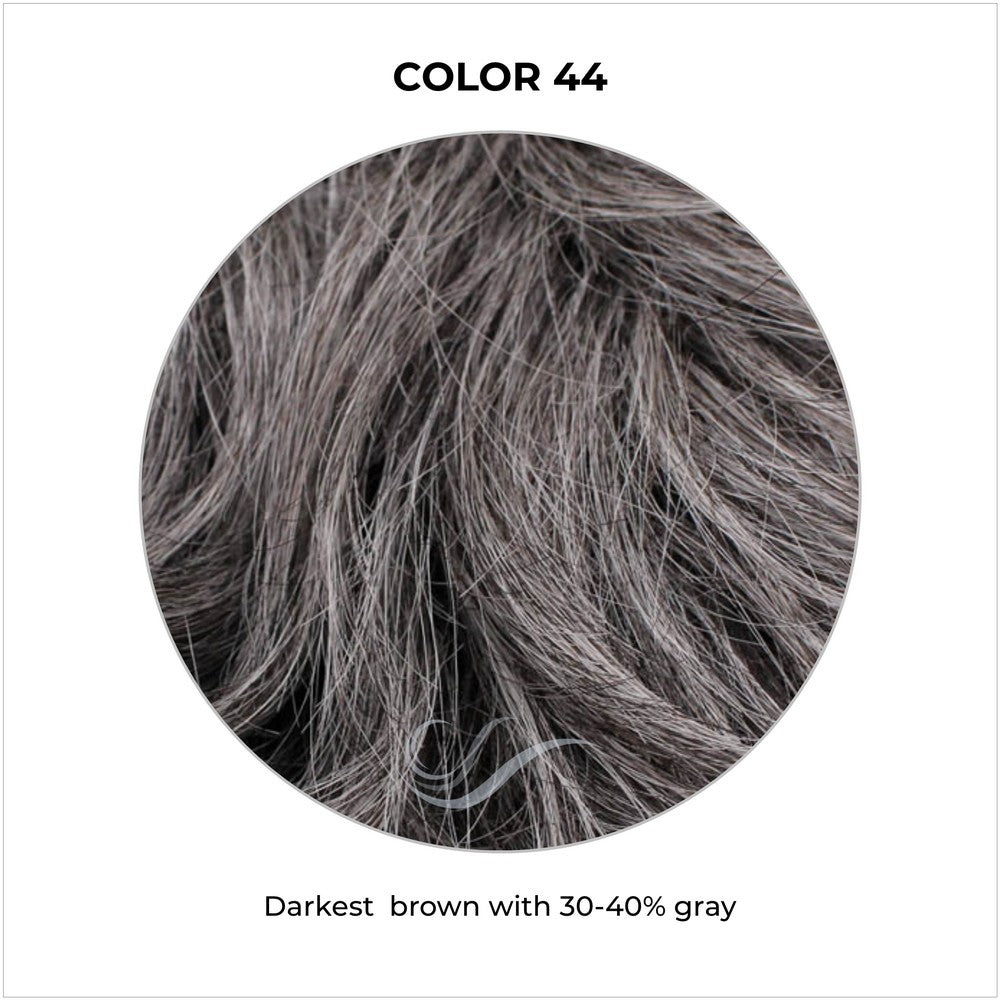 COLOR 44-Darkest  brown with 30-40% gray