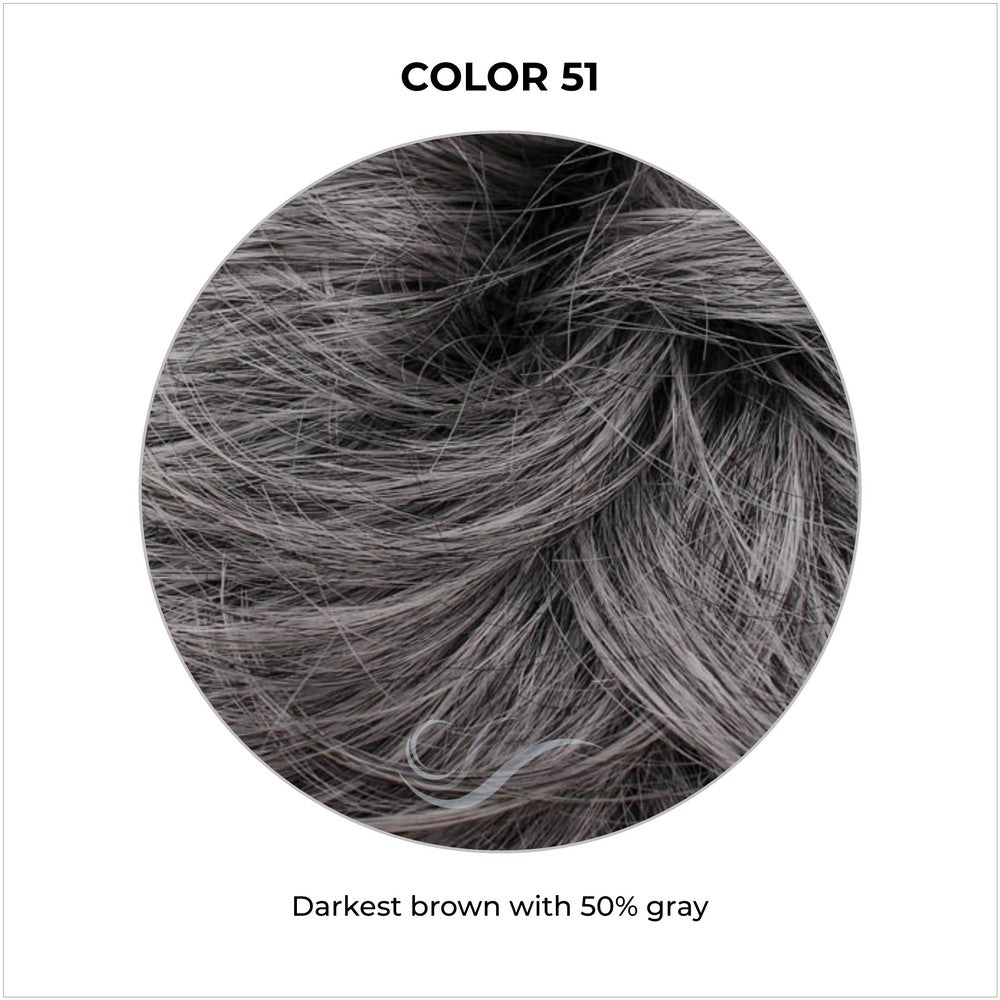 COLOR 51-Darkest brown with 50% gray