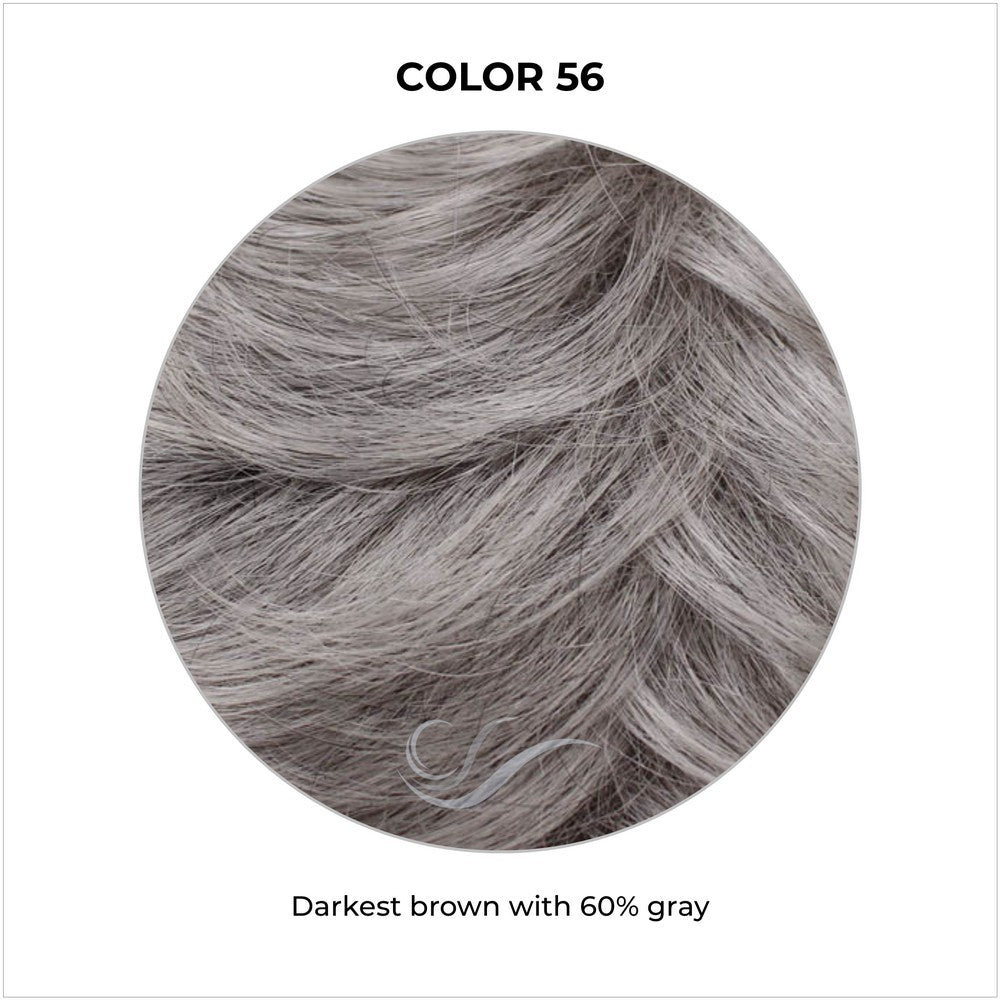 COLOR 56-Darkest brown with 60% gray