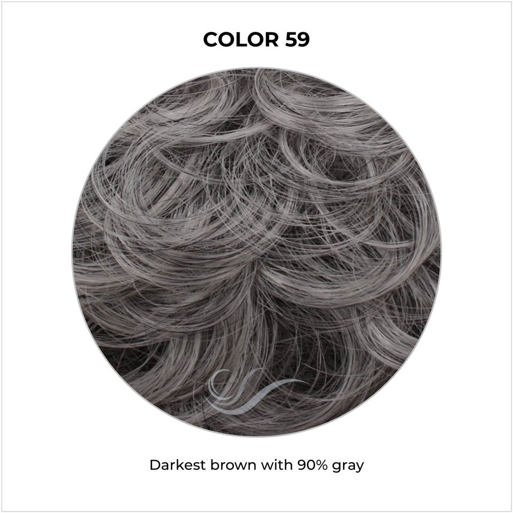 COLOR 59-Darkest brown with 90% gray